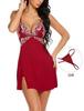 Comércio exterior oferta Europa e Estados Unidos nova roupa interior sexy estampado sexy volta alça oca camisola