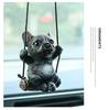 Colgante para coche de bulldog, colgante para coche de espejo retrovisor, colgante para coche con sentido avanzado, decoración para coche, joyería DIY pequeña y fresca