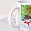 Caneca de Cerâmica Ano Novo Natal Festival Presente Caneca de Café 11oz Exportação para mapa logo personalizado caneca de comércio exterior