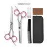 Set profesional de tijeras de peluquería, juego completo de herramientas para salones de belleza, tijeras entresacadoras, específicas para peluquería, rosa