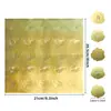 Etiqueta Adhesiva Sello Dorado en Relieve Flor y Planta Sobre Sello Autoadhesivo en Relieve Sello Dorado en Foil Tarjeta de Felicitación Empaque de Regalo