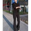 2429 Meiyiyuan Moda Nueva Primavera Estilo Chino Nuevo Estilo Nacional Blusa de Botones con Pantalones Casuales Acampanados para Mujer