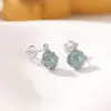 Pendientes Yiluyin de Plata Pura S925 con Jade Azul Acuático, Nuevo Estilo Chino, Lujo Ligero, Joyería de Jade Moderna y Versátil