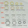Accesorios para Joyería de Cobre Hexagonal Geométrico de Múltiples Especificaciones Pulsera Cadena de Cintura Anillo de Eslabón Materiales para Pendientes Hechos a Mano DIY