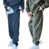 Pantalones casuales versátiles estilo americano para hombre, de corte holgado, con un corte único, adecuados para primavera y verano, transpirables, con puño en los tobillos, pantalones de pierna ancha, modernos y a la moda