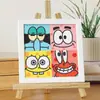Presente Artesanal Pintura com Diamantes Brilhantes Brinquedo Educativo com Adesivos de Diamante e Porta-Retrato Peça de Exibição Criativa DIY