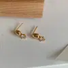 Brincos de Prata Esterlina S925 Tiqi Estilo Coreano Elegante Liso Gota d'Água para Mulheres, Pequenos Brincos Versáteis de Zircônia Gota de Chuva Simples para o Dia a Dia