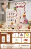 Montaje de Escena de Decoración para Primer Cumpleaños Estilo Coreano con Ambiente para Niños y Niñas, Pared de Fondo de Cartón KT Estilo Ins