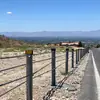 Guarda-corpo de cabo de aço galvanizado a quente, barreira de cabo flexível para áreas cênicas montanhosas no exterior e proteção contra colisão em rodovias.
