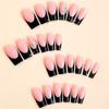 Puntas de Uñas Portátiles de Estilo Popular Europeo y Americano, Manicura Francesa Estilo Mariposa con Pedrería, Arte de Uñas Desmontable