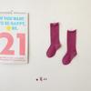 Z305 Calcetines Infantiles Dropshipping Solo Calcetines Infantiles de Moda con Diseño de Caramelo Color Sólido Borde Enrollado Calcetines de Felpa Calcetines de Algodón para Niñas