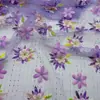Tejido de Malla Bordado Floral Hecho a Mano en Stock, Adecuado para Vestidos, Ropa Infantil, Camisolas y Bordado Hanfu