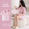 Pijama de Algodón Puro con Almohadillas en el Pecho, Cárdigan para Mujer, Shorts de Manga Corta, Cómodos para el Verano, Ropa de Casa Holgada y Sencilla que se Puede Usar Afuera
