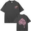 Camiseta Singer Natanael Cano Amor Tumbado Pink Ct com estampa de preguiça