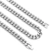 Collar Cubano Europeo y Americano para Hombre Cadena de Clavícula de Acero de Titanio Diseño de Cifrado de Arco Único Cadena de Clavícula Gruesa Simple y Dominante