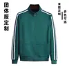 Chaqueta Fina de Tres Cremalleras Primavera y Otoño Sudadera de Cuello Alto Camisa Publicitaria Ropa de Trabajo Ropa de Grupo Impresión de Logo Impresión de Logo