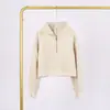 En Stock Sudadera Cuello Alto LD Otoño Media Cremallera Cuello Alto Top Deportivo para Mujer Adelgazante Casual Holgada Sudadera