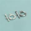 Accesorios de plata de ley S925 con hebilla de plata tailandesa, hechos a mano, con cuentas, para pulsera, collar, hebilla de cola, material de la hebilla de conexión, bolsa