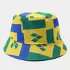Novo Chapéu de Balde com Elemento de Bandeira Multi-País Transfronteiriço (Chapéu Bucket Casual Tendência Estilo Logo de País) SJ