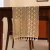 Corredor de Mesa Vintage Estilo Americano Transfronteiriço, Corredor de Mesa de Crochê de Algodão, Capa para Aparador e Rack de TV, Peça Única Dropshipping
