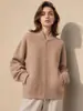 Abrigo de Lana Estilo Béisbol Otoño/Invierno 2026 con Cuello Alto, Chaqueta de Lana Talla Pequeña para Mujer, Lana de Doble Cara, Casual y Versátil