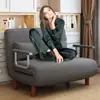 Sofá cama plegable, una pieza versátil para la sala de estar, perfecta para siestas y relajarse, ahorra espacio, individual y un sofá cama de tela moderno