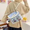 Mochila Peluda Linda Versátil de Nicho Otoño e Invierno Casual Simple Portátil Pequeña Mochila Bolsa para el Dolor Bolso de Hombro Único Cruzado