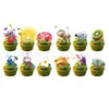 Pikmin 4 Conjunto Festa Pratos de Papel Desenho Animado Pikmin Decorações de Aniversário Bandeirolas Banners Guardanapos de Papel Balões Toalha de Mesa