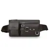 Bolsa de Cintura Masculina 2026 Textura de Couro Bolsa de Cintura de Grande Capacidade Multifuncional Impermeável Resistente ao Desgaste Compartimento Único Mochila Transversal