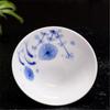 Cubo de 60 ml pintado a mano, taza de cerámica azul y blanca, juego de té de kung fu, taza de té con personalidad, taza de té maestra, logotipo al por mayor