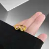 Anillo Ajustable con Serpiente Dorada Enrollada para Mujer, Nuevo Estilo Chino Serpiente del Zodiaco, Joyería Elegante y Lujosa de Gama Alta