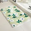 Alfombra de baño simple flocada, alfombra de cabecera de cachemir sintético, felpudo para el suelo del hogar, felpudo resistente a la suciedad para la entrada, felpudo para el recibidor del hogar