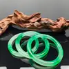 Pulsera redonda floral de jadeíta verde hielo, joyería simple y exquisita, un regalo perfecto para una novia o madre, joyería de jadeíta