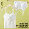 Camisola a cuadros, sin costuras, sexy y versátil para mujeres de verano para usar por dentro y por fuera, transpirable, que retrae el busto, sin costuras y con una hermosa espalda.