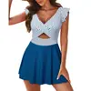 Bikini de una pieza 25 para playa de dos piezas, estilo nuevo, traje de baño para aguas termales con falda de volantes, Amazon Transfronterizo Europeo y Americano