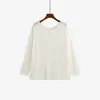 Top de punto semi-transparente en capas con hombros descubiertos para mujer talla grande, otoño 2026, cárdigan fino de estilo casual para mujer talla grande 25118