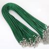 Venta caliente transfronteriza de 1,5-2 mm, collar de cera de Corea del Sur con hebilla de langosta, cuerda de cuero negro, accesorios de joyería hechos a mano.