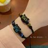 Pulseira de gatinho estilo novo chinês pulseira de cabeça de gato preto criativa personalizada para homens e mulheres presente de aniversário para namorada