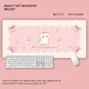 Mouse Pad Gatinho Fofo Tamanho Super Grande Tapete para Mesa de Escrita Infantil Desenho Animado Impermeável Couro Estação de Trabalho para Meninas Pad de Computador