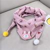 25 Otoño/Invierno Estilo Nuevo Coreano Bufanda Infantil Bebé Algodón Doble Capa Triángulo Bufanda Lindo Dibujo Animado Niños y Niñas Bufanda Triángulo