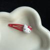 [Pin Bb] Lindo Dibujo Animado Hello Kitty Pin para el Cabello Femenino Pin Rojo para el Cabello Pin Niños y Estudiantes Accesorios Versátiles para el Cabello