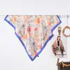 Fresco de Verão Estampa de Cachorro Pequeno Cetim de Seda Versátil Viagem Lenço de Seda Quadrado para Pessoa Preguiçosa Lenço Fino Feminino Venda por Atacado