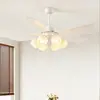 Lámpara ventilador estilo vintage para sala de estar, comedor, dormitorio, uso doméstico, lámpara de ventilador de techo retro, ventilador eléctrico simple estilo americano, candelabro integrado