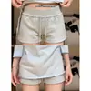 Shorts Ajustados de Cintura Baja Color Borgoña para Mujer, Nuevos de Verano 2026, Delgados, Estilo Americano, Deportivos, para Yoga, que se Ajustan a la Cadera, Casuales