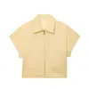 Traje de Chaqueta Versátil de Manga Corta con Solapa y Pantalones de Cintura Alta para Mujer, Novedad de Primavera 2025, Europeo y Americano Transfronterizo