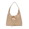 Bolso versátil para mujer, moderno y elegante, bolso de media luna a la moda y sencillo, bolso de mano texturizado para mujer, casual, de nicho, con cinta personalizada