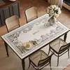 Porta-copos quadrado com estampa de couro retrô americano para sala de estar, mesa de jantar, mesa de centro, toalha de mesa à prova d'água, à prova de óleo, resistente ao calor, personalizável