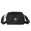 Bolsa Esportiva de Lona Xadrez Casual Simples Moda Bolsa de Ombro Único Feminina Leve Impermeável Bolsa Transversal Multicamadas Versátil