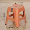 Taburete de plástico engrosado para uso doméstico, extra grueso, estilo nórdico minimalista moderno, silla duradera, taburete cuadrado alto, simple y elegante