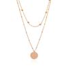 Joyería Transfronteriza Europea y Americana Collar con Colgante Geométrico Brillante Redondo de Lentejuelas para Mujer Collar de Cuentas de Bola Simple Elegante a la Moda
